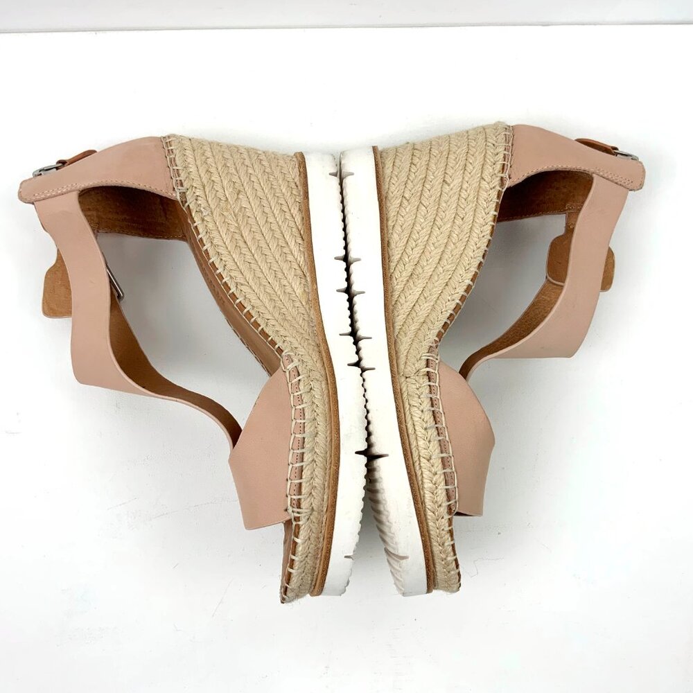 New Gentle Souls by Kenneth Cole Elyssa Easy T-Strap Wedge Sandals Sz 9 - Picture 8 of 16